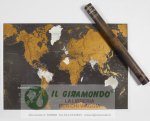 Planisfero 051-carta del mondo gratta e viaggia- GOLDEN BLACK cm 42x30 CM